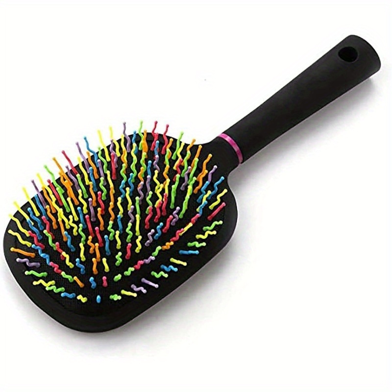 

Rainbow Paddle Horse Brush - Gentle Detangling Comb For , Abs Material