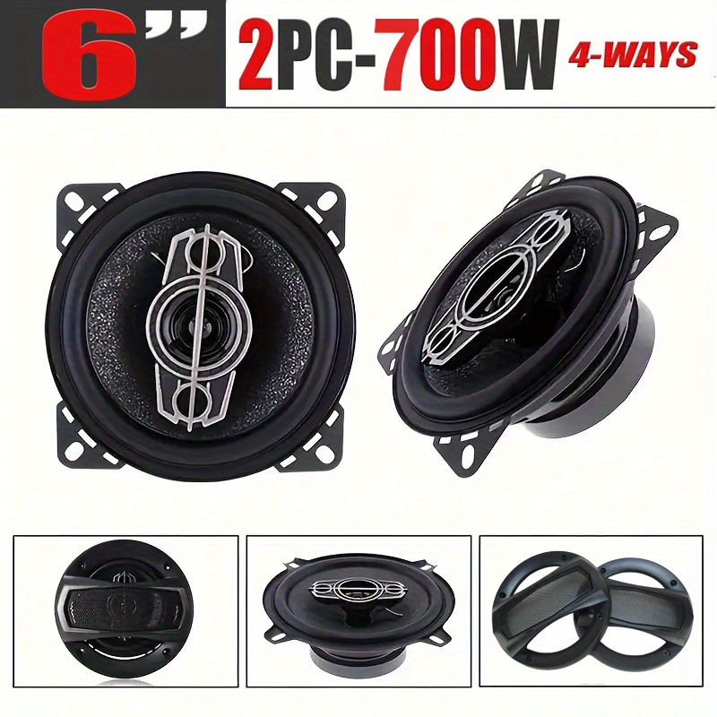 

2pcs 6" - Car Speakers - -clear 350w , & For Installation