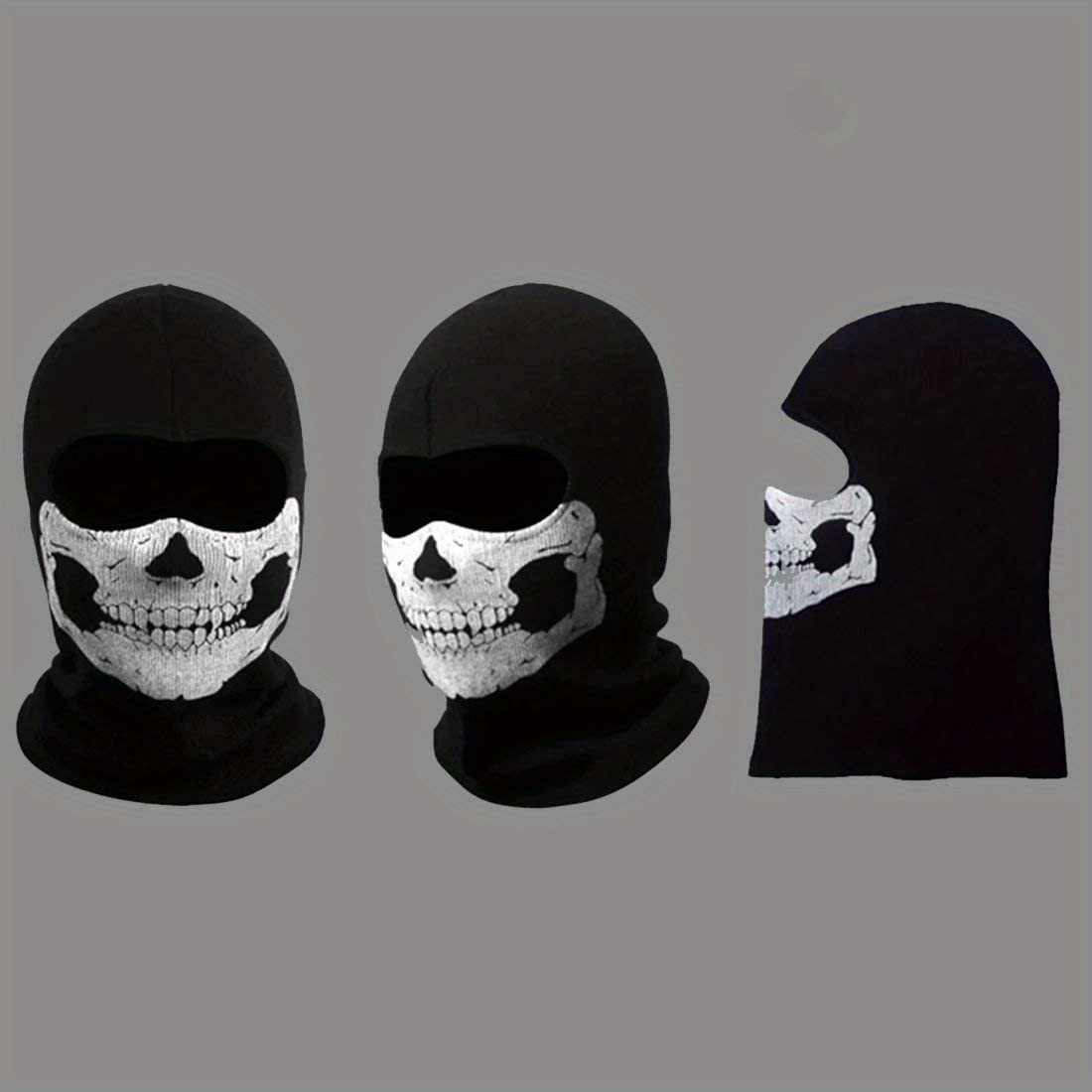 

Skull Print Balaclava - Full Face Mask For Skiing, Motorcycling & Outdoor Sports |, Machine Washable