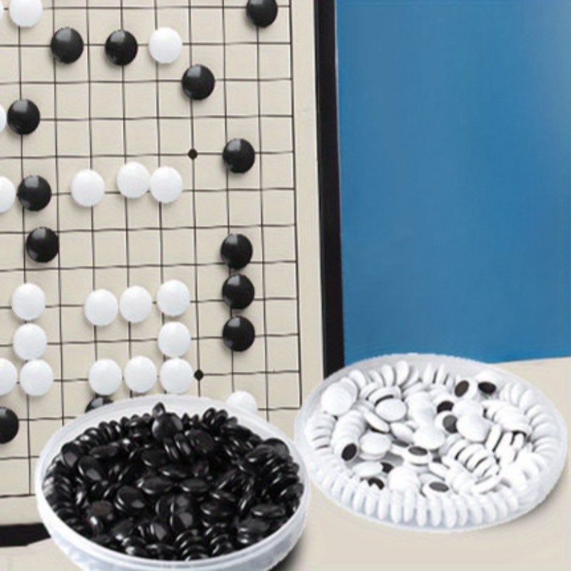 

Premium Chinese Go Set With Folding Board - & White Pieces, Collectible Game