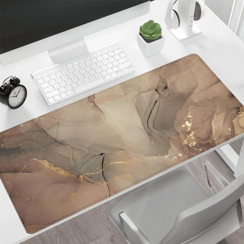 

Abstract Marble Design Large Mouse Pad With Non-slip Rubber Base - Oblong Gaming Desk Mat 31.4x15.7 Inch, Stitched Edge, Artistic Aesthetics, Ideal Gift For Boyfriend And Girlfriend