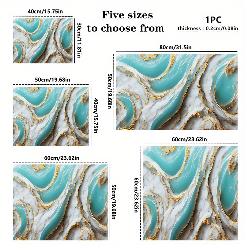 TEMU 1pc Creative Patterns In Light Luxury Marble, Plate Drying Pads, Table Mats, Patio Table Decor, Kitchen Supplies, Coffee Machine Drain Mats,