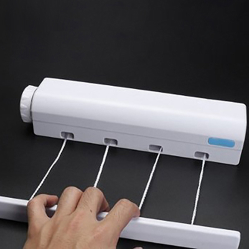 retractable indoor random   wall mounted clothes drying rack invisible laundry rod for bathroom made of premium plastic material  