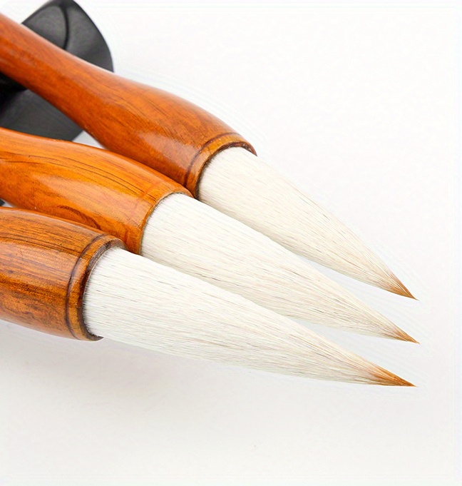 中国書道筆　筆３本セット　竹筆 呉竹 書道筆 太筆 平明 3号 白毛 JC339-3S 1セット(1本×3)（直送品