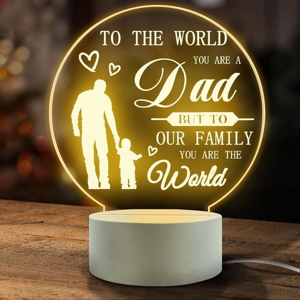 

1pc I Love -best Dad Birthday Gifts From Daughter Son-dad Birthday Gifts Night Light, Room Decoration Dad's Gifts