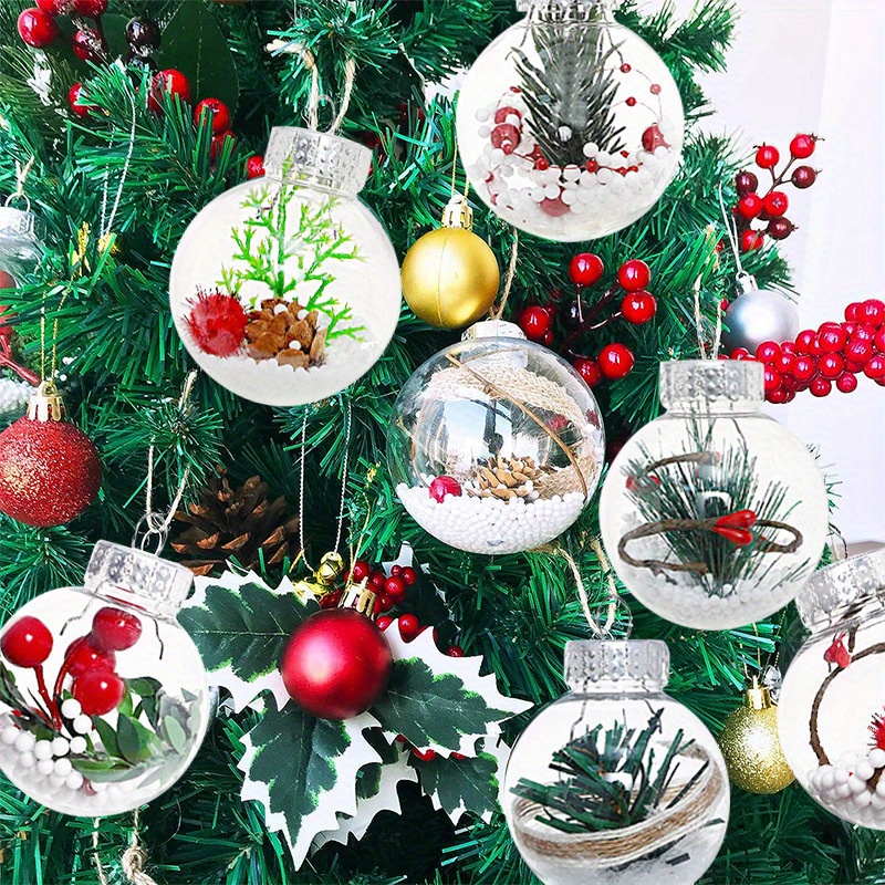 

6cm Christmas Transparent Ball Plastic Ball Christmas Tree Hanging Ornament