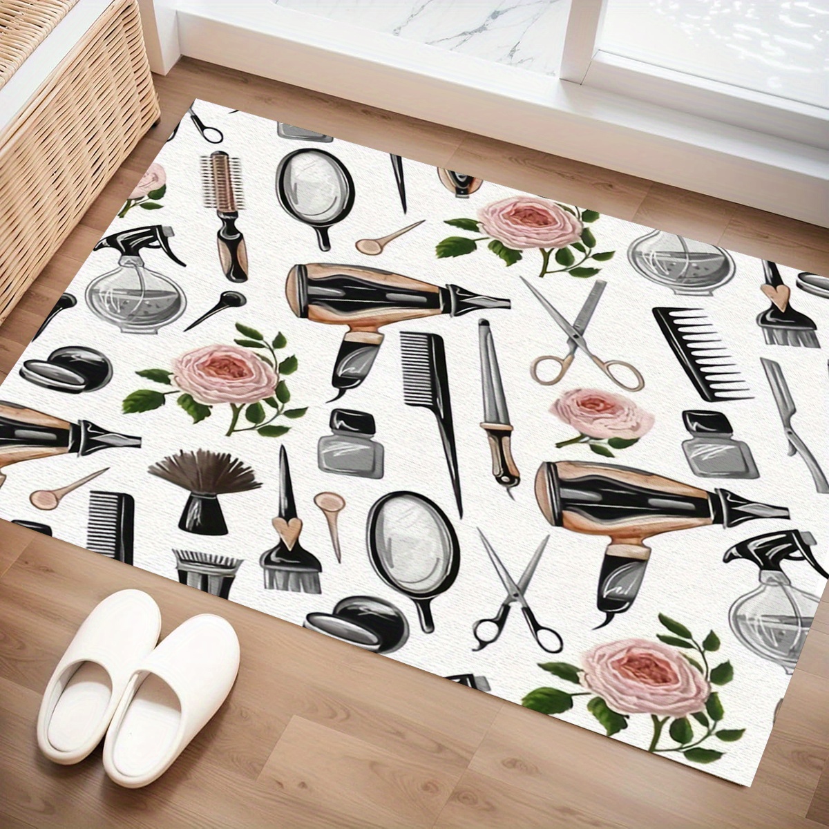 

1pc Hair Tools Printed Kitchen Mat, Anti-dirt Carpet, Entrance Mat, Bedroom, Living Room, Garden, Bathroom Floor Mat, Decoration Carpet, Mat