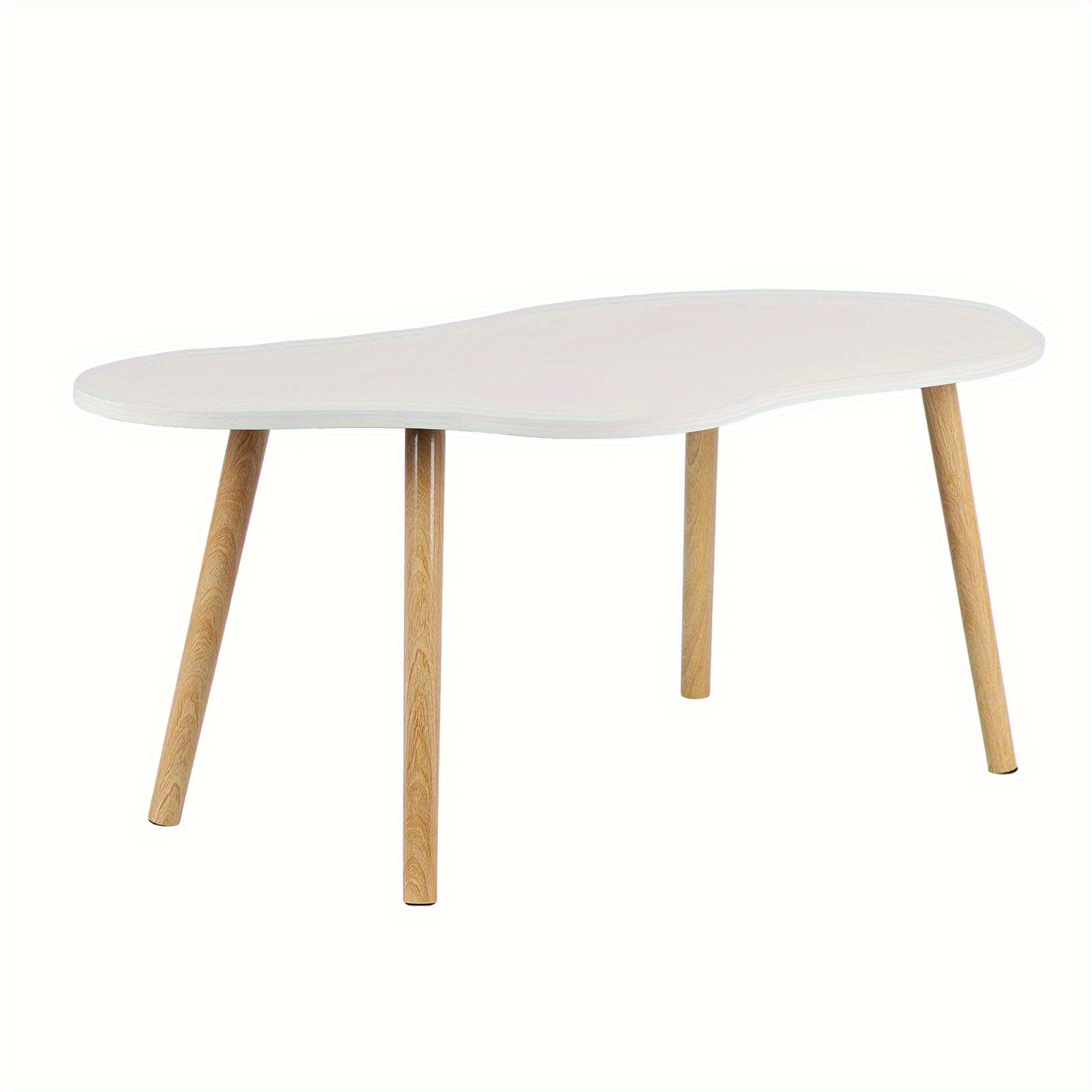 Small Coffee Table in Mid Century Modern Style, Minimalist Design, Cloud-Shaped, Suitable for Living Rooms, Dining Areas, And Outdoor Spaces