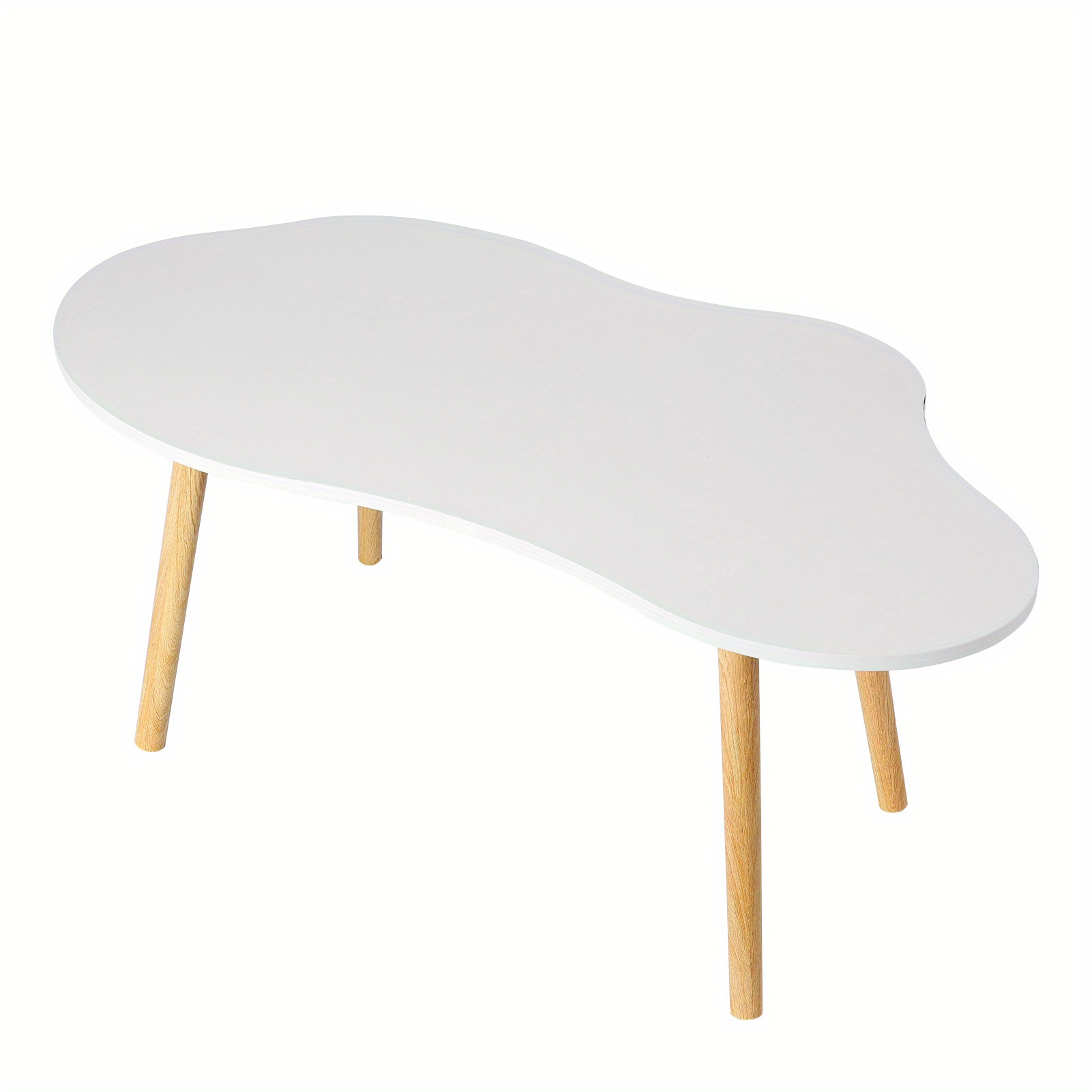 Small Coffee Table in Mid Century Modern Style, Minimalist Design, Cloud-Shaped, Suitable for Living Rooms, Dining Areas, And Outdoor Spaces