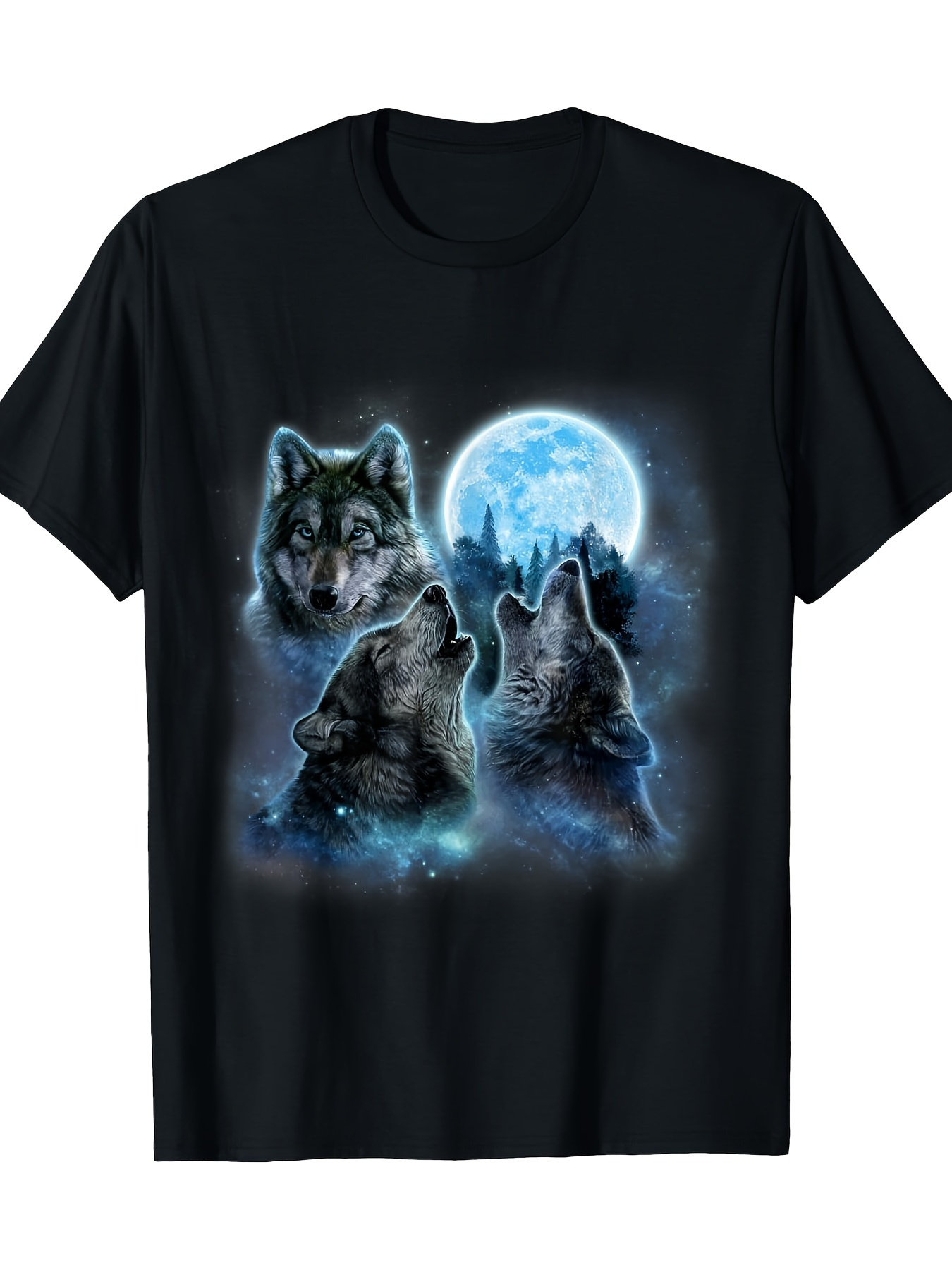 mens wolf shirt sold on Temu United States
