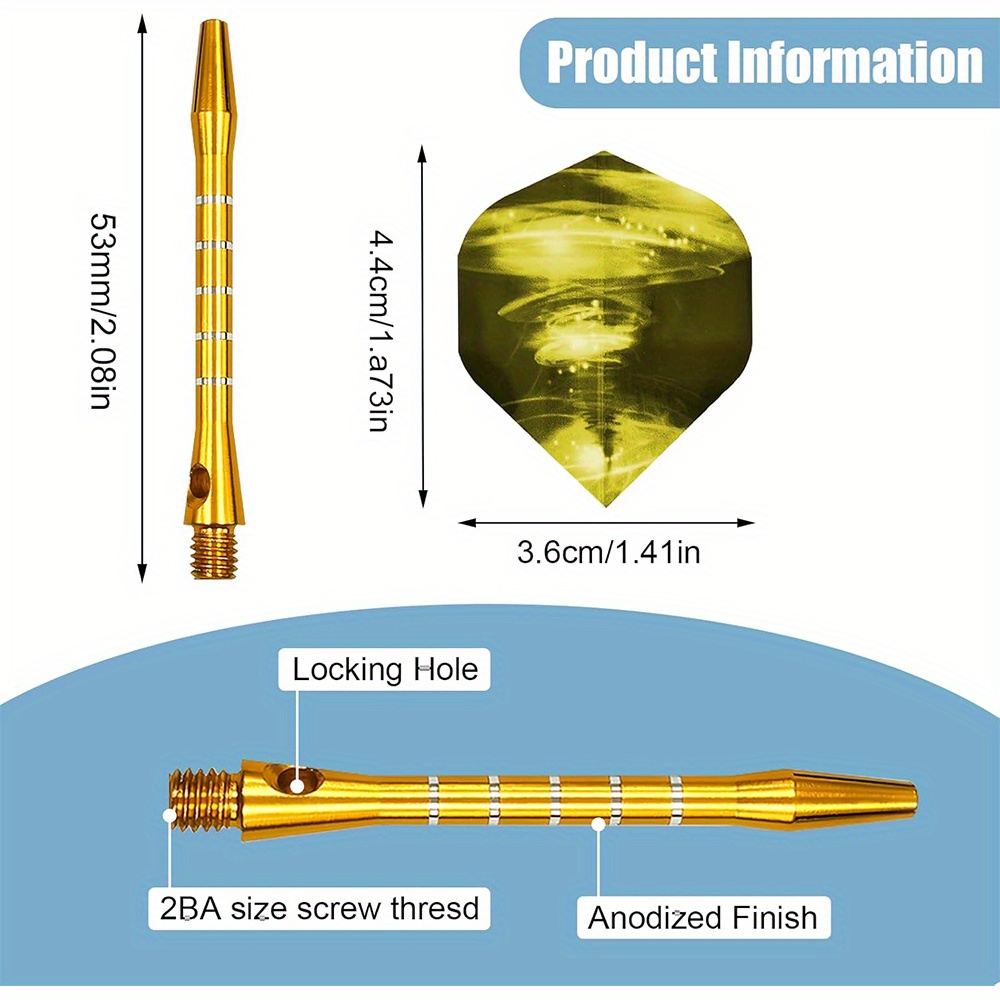 18pcs Premium Aluminum Dart Shafts Set