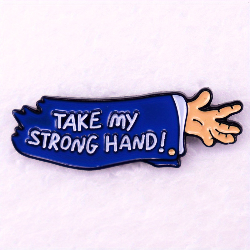 

Vintage-inspired 'take My !' Horror Arm Brooch - Alloy Pin Badge For Women' & Party Wear