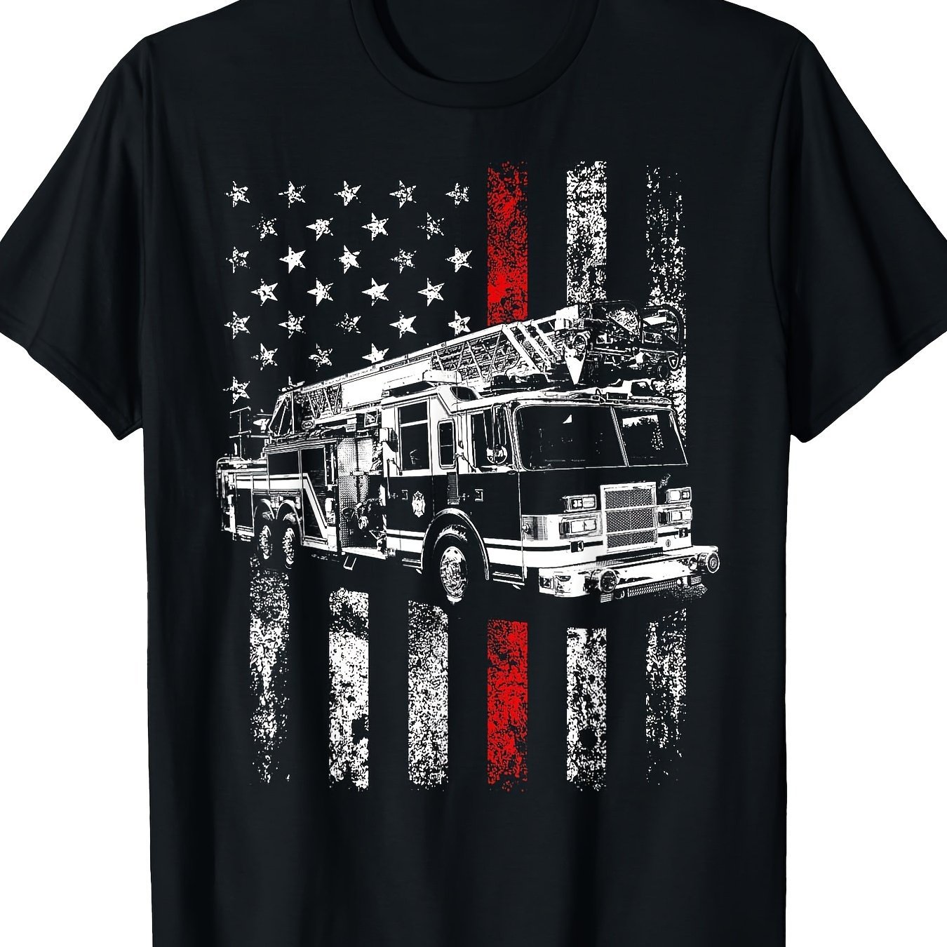 

Fireman American Flag Thin Red Fireman Shirt T-shirt