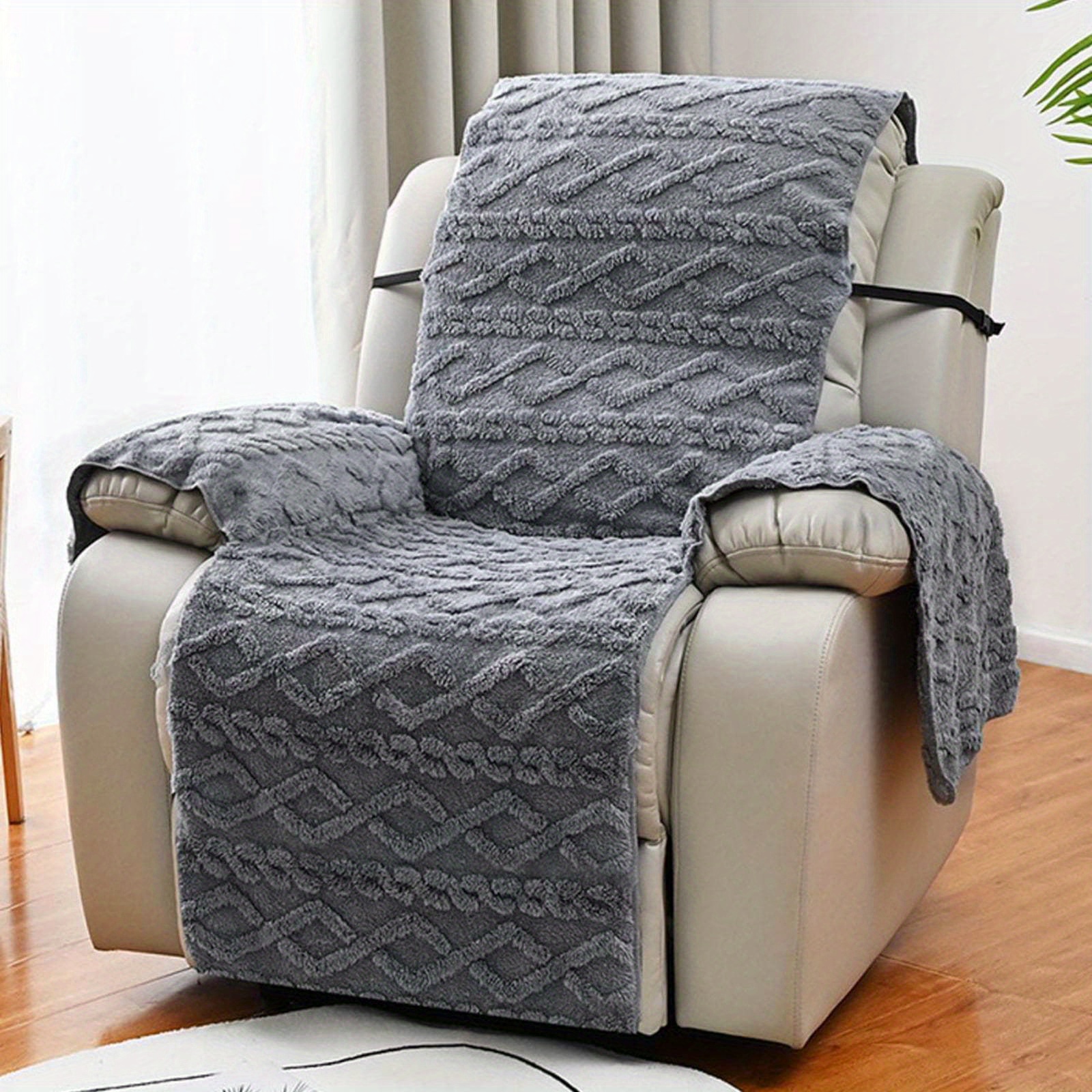 

Recliner Chair Slipcovers Reversible Chair Sofa Cover Water Resistant Couch Cover Furniture Protector With Elastic Straps For Pets Dog