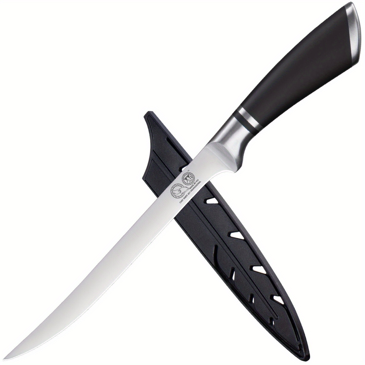 TEMU Professional Boning Knife 8 Inch Stainless Fillet Slicing Carving Deboning Knife With Sheath, Ergonomic Handle, Personalized Gifts For Women Men