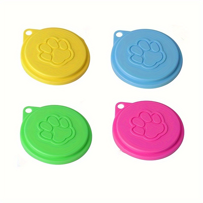 4pcs Reusable Pet Food Can Covers - Freshness, Flavor, And Keep Pests Out - Easy To Clean, And Durable Solution For Pet Owners