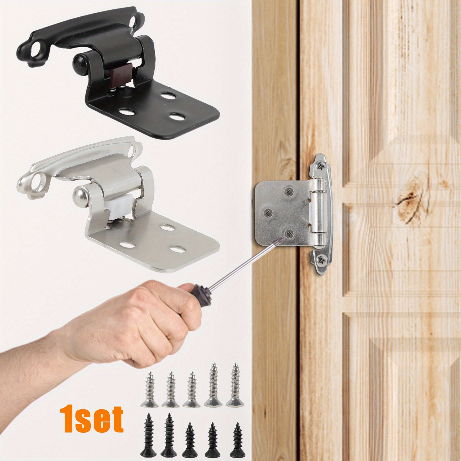 

20pcs Cabinet Hinges Self Closing Frame Cabinet Hinges Cold Rolled Steel Cupboard Hinges Sturdy Kitchen Cabinet Door Hinges Cabinet Hardware For Kitchen Bathroom Office