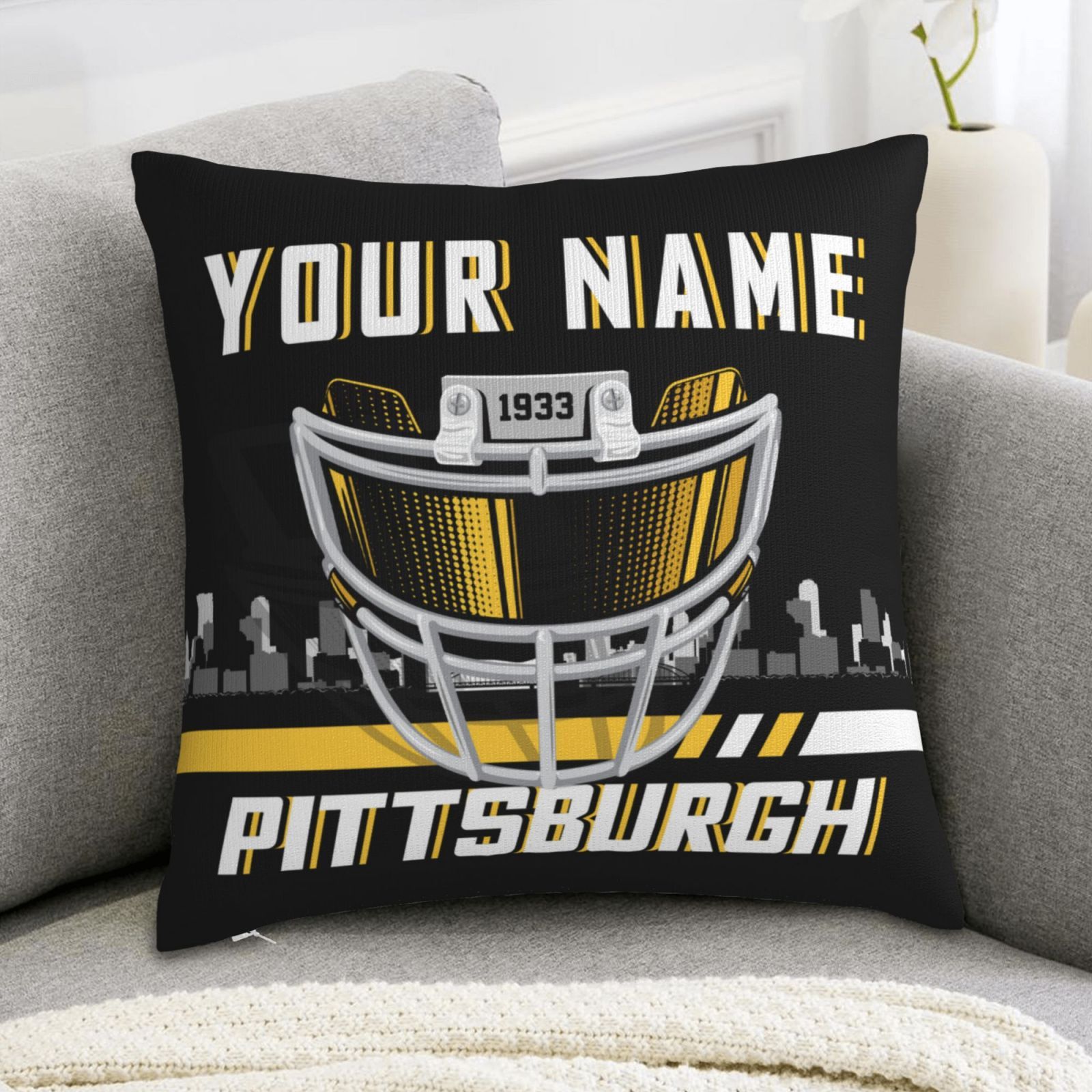 

1pc Customizable , Personalized , Polyester, 18x18 , For And Decor