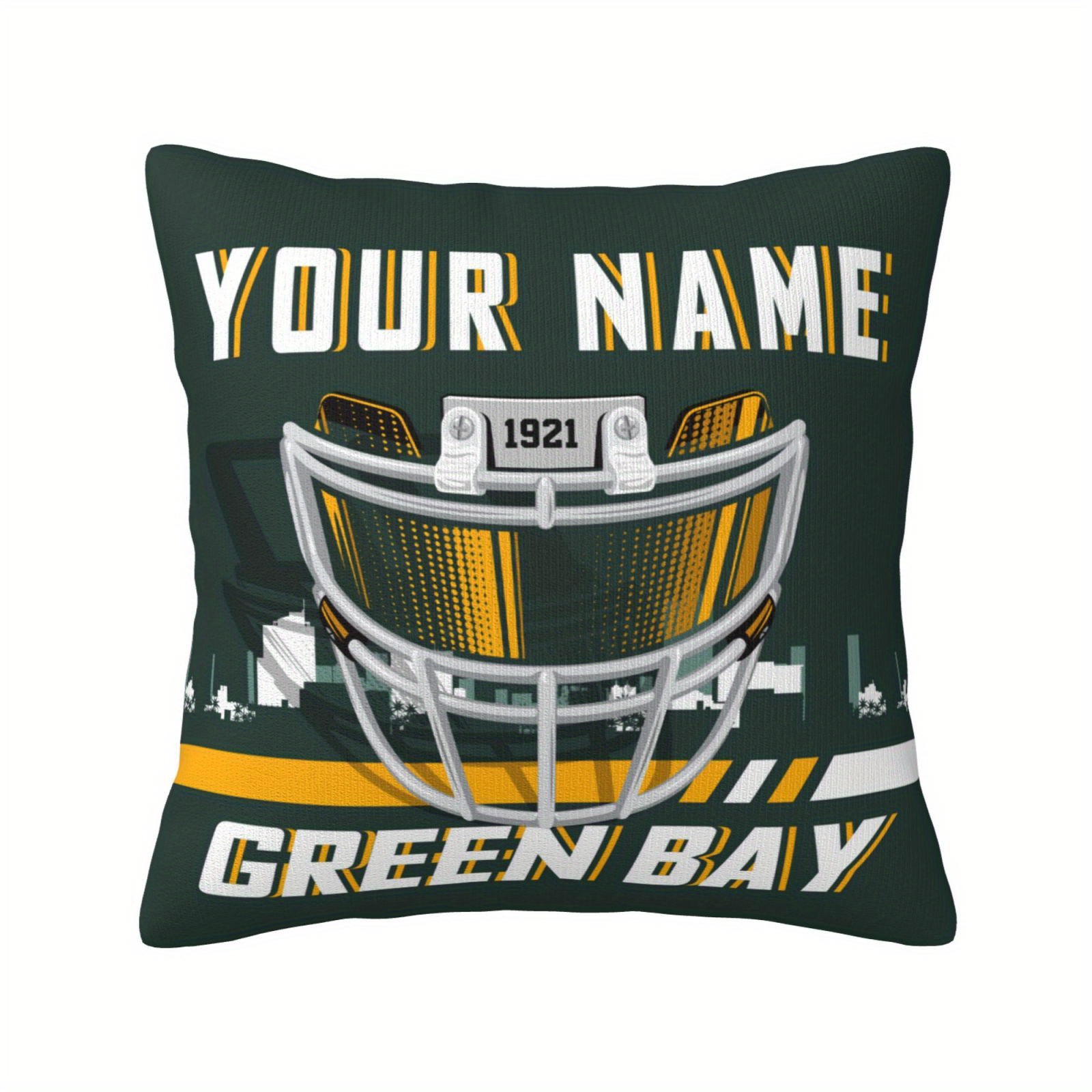 

Customizable -themed Cushion Cover, Knit Polyester, No Power Needed For Use, Room Decor, Personalized Sports Themed, 18x18 Inches