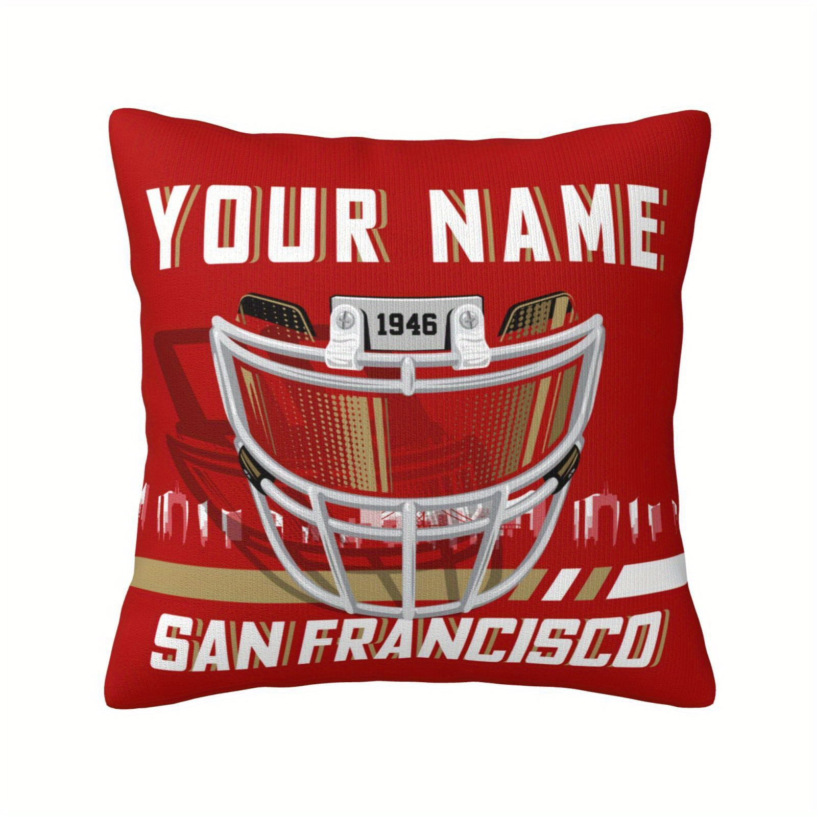 

Customizable San , Personalized , Polyester - 18x18 , Use