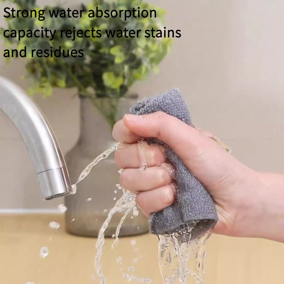 20pcs ultra soft microfiber cleaning cloths absorbent non stick washable reusable   kitchen dishes furniture outdoor use polyester material kitchen cleaning cloths washable cloths durable cleaning cloth Product details 2