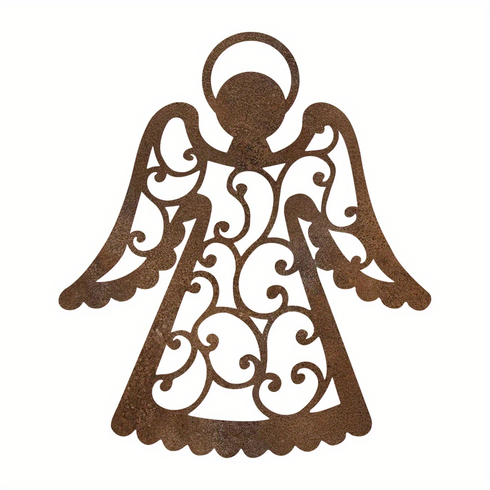 Image of 1pc Rusty Wings Ornament - Rusted Metal Wing Decor Suitable For Xmas Tree & For Home Party Decorations, Rustic Christmas Ornaments, Unique Gift For Tree Decor ( Style)