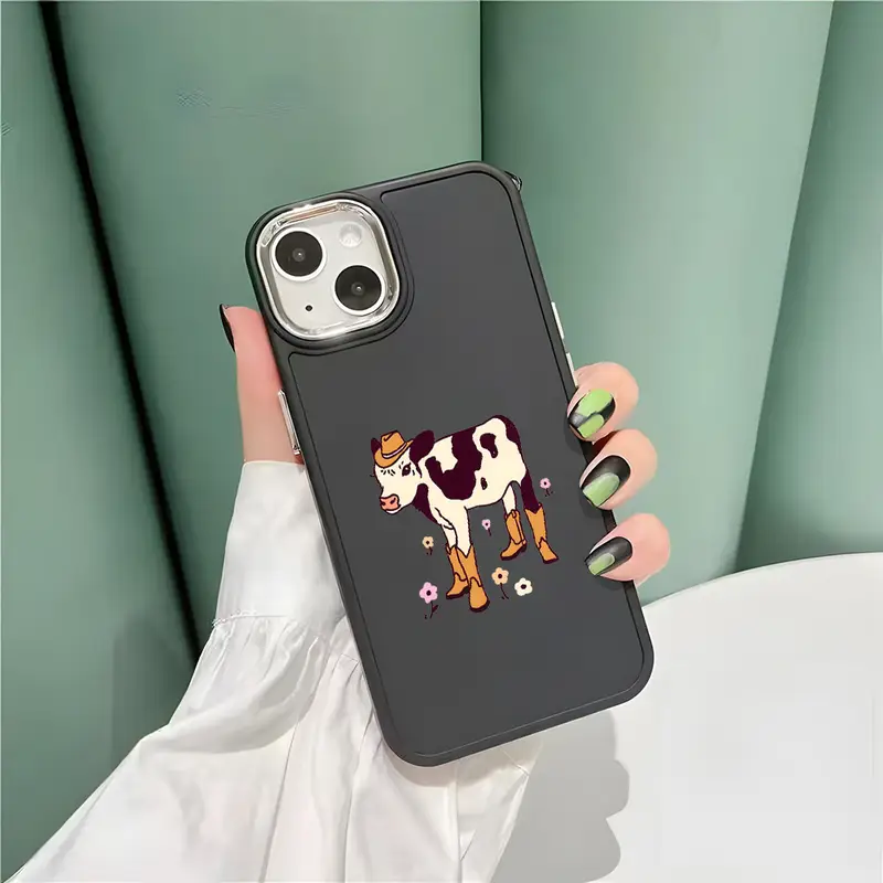 aesthetic western cute cow pink flower phone case - Temu aesthetic western cute cow pink flower phone case - Temu