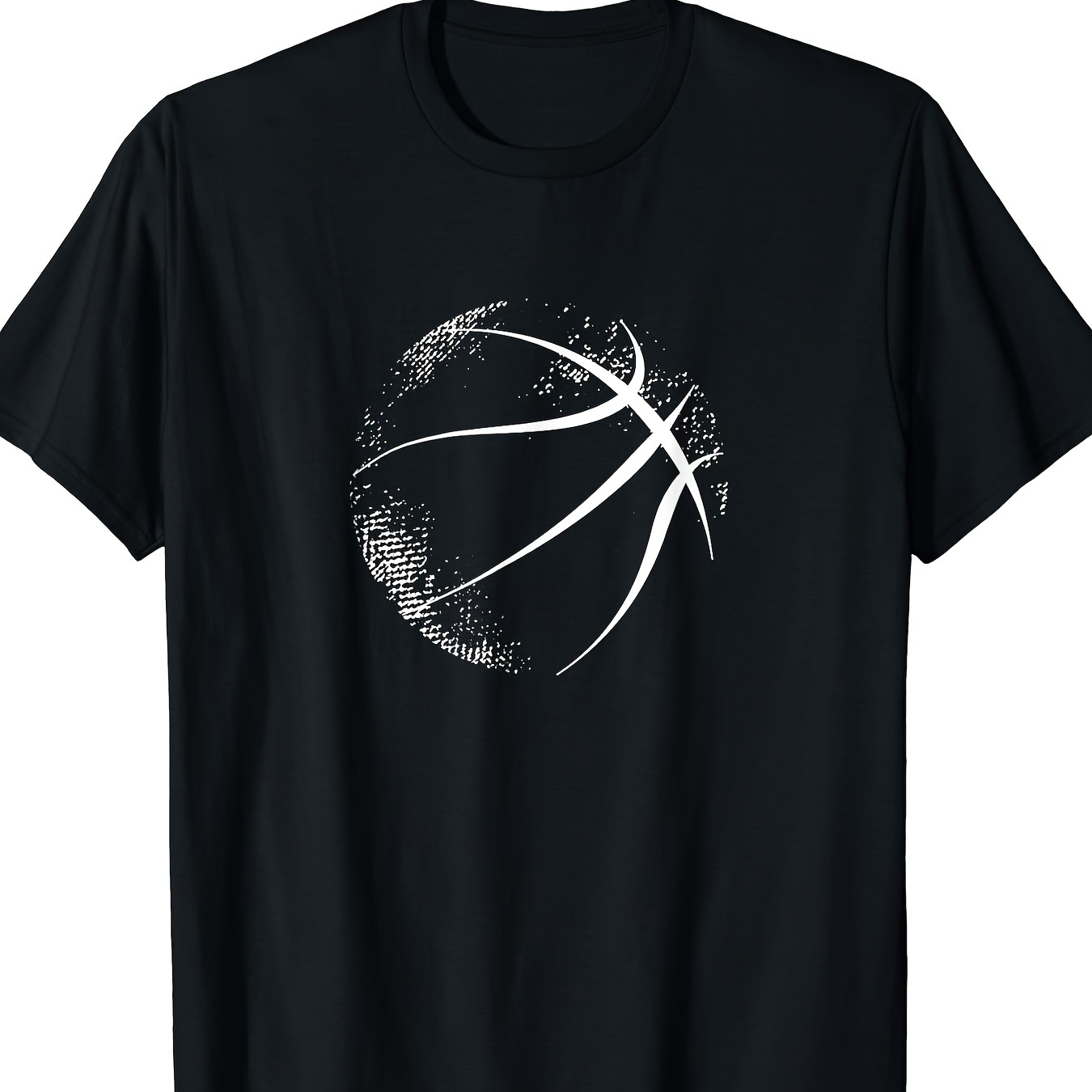 

High Quality Men's Crew Neck T-shirt Basketball Silhouette, Basketball T-shirt, Men's T-shirt, Comfortable And Breathable