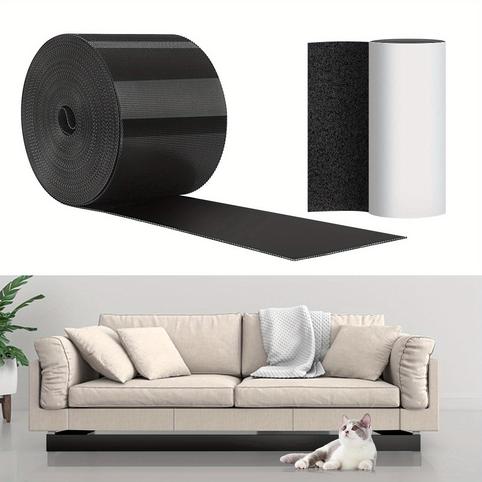 

A Blocker Designed For Under Sofas And Beds, Featuring Adhesive Straps To Prevent Items From Entering Sofa Beds And , Serving As A Pet Barrier.