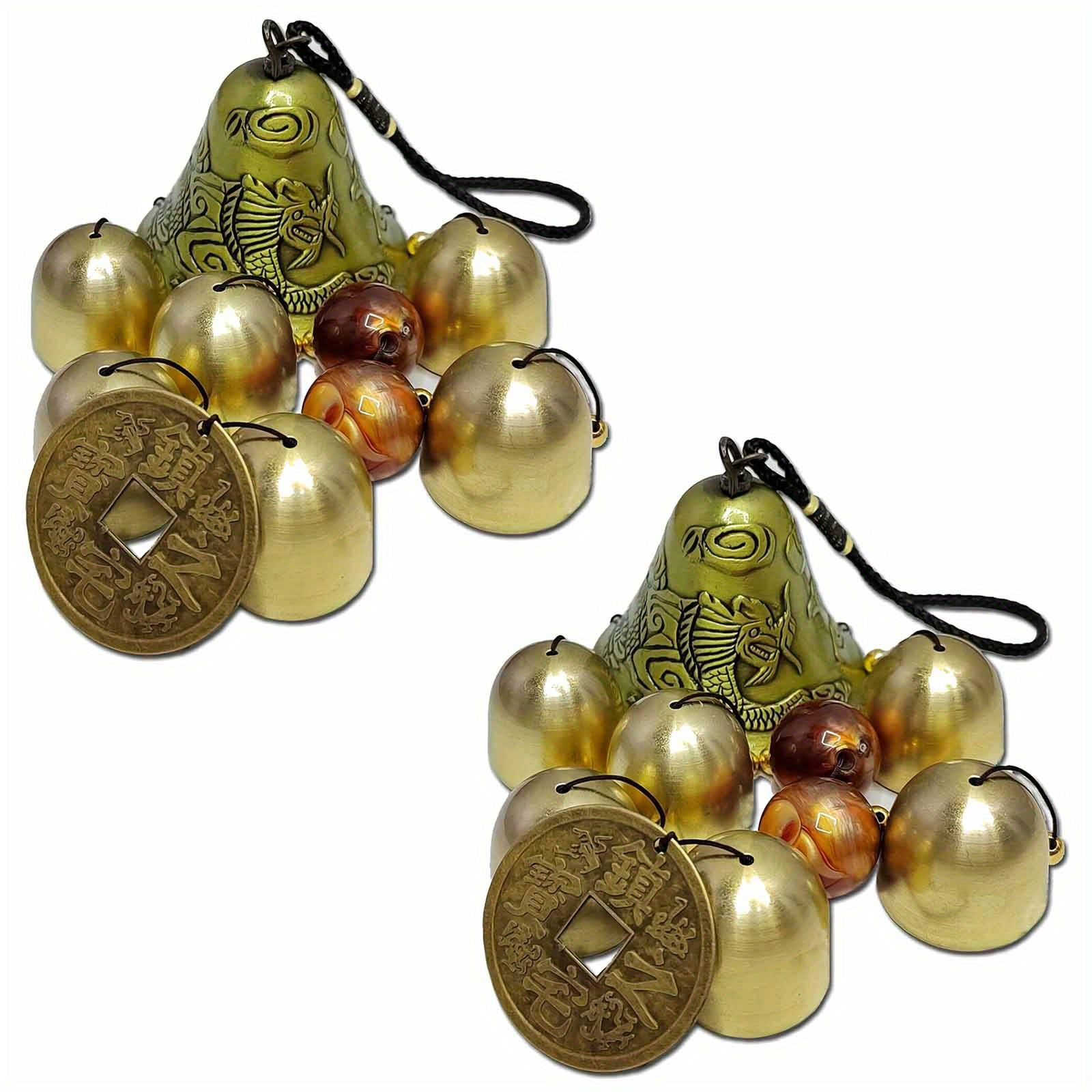 TEMU 3pcs Wind Chimes Large Copper Bells Hanging Garden Yard Home Decor Outdoor New