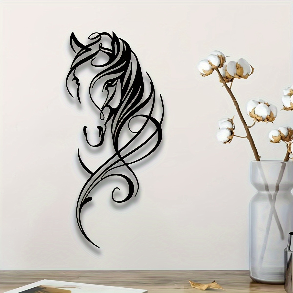 

Contemporary Wall Art Hanging Sculpture - Abstract Equestrian Decor For Home And Office, Aesthetic Living Room, Bedroom, Bar Vintage Decoration - Animal Themed, Christmas Ornament, No Battery Required