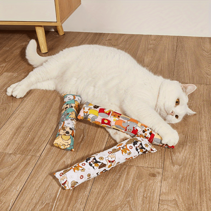 

Interactive Catnip Toys For Indoor Cats - Soft Fabric Toys With Animal Patterns For Stress - Suitable For All , Battery-free - Set Of Multiple Designs