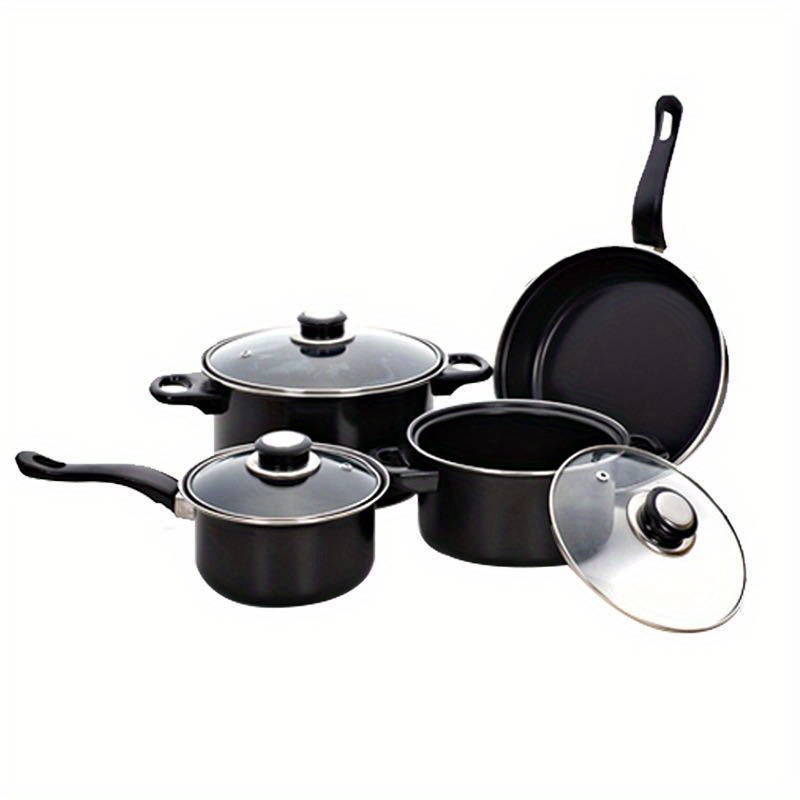 13pcs   set nonstick induction compatible pots and pans with lids versatile kitchen cookware set with soup pot saucepan frying pan utensils for food contact details 7