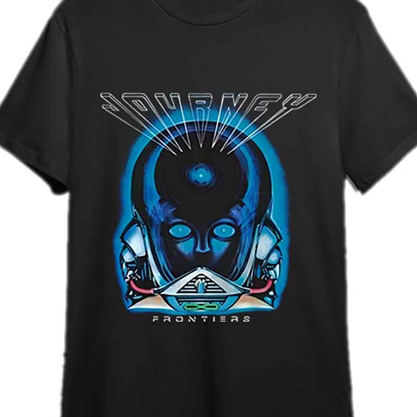 

Journey Frontier Album Art T-shirt, Rock Band -shirt, Fun Men's Short Sleeve Graphic T-shirt