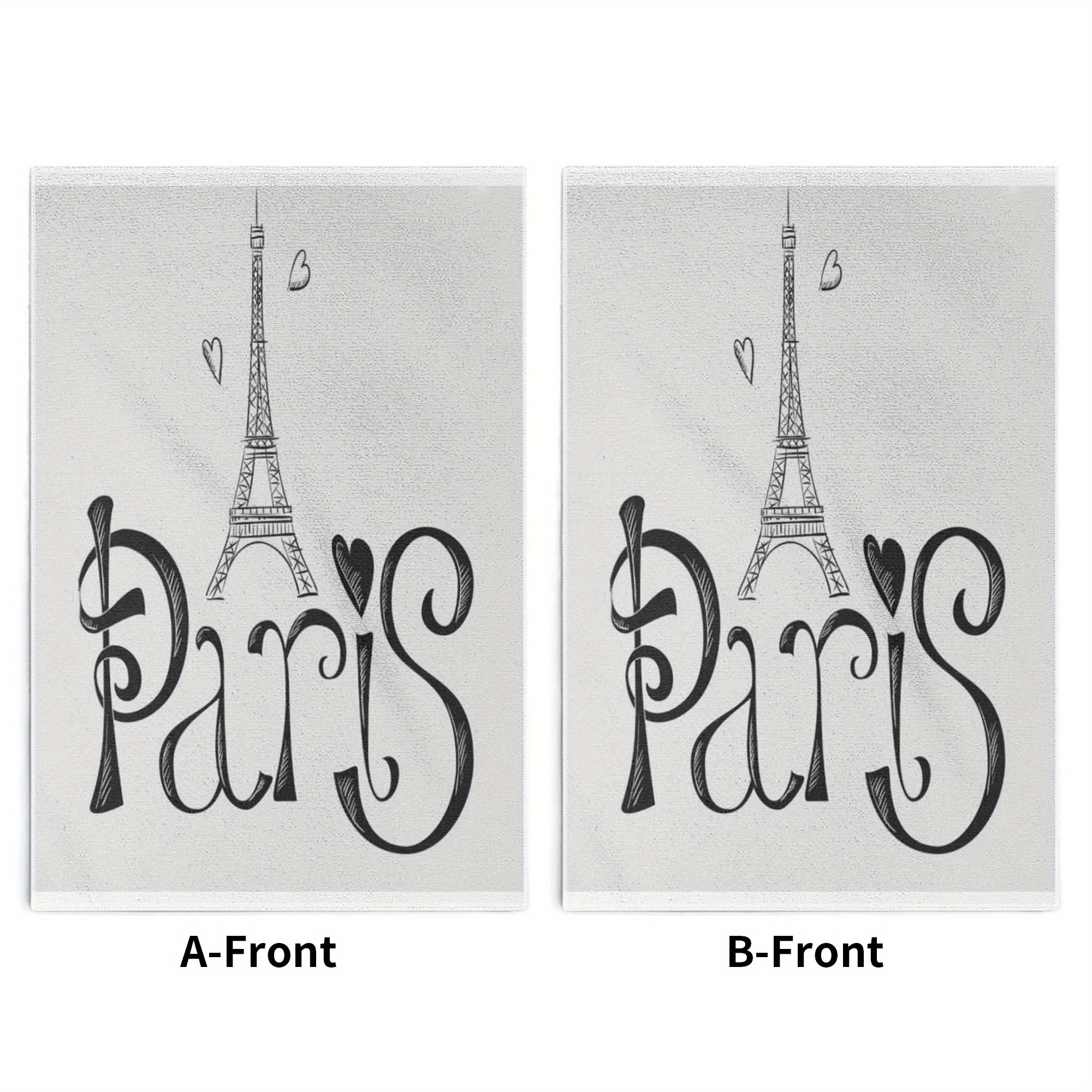 

2pc Eiffel Tower & Paris Themed Oversized Kitchen Towels, 18x26inch, Soft Polyester Dishcloths, Contemporary Style, Machine Washable, Rectangular, For Living Room, Kitchen, Bathroom Decor