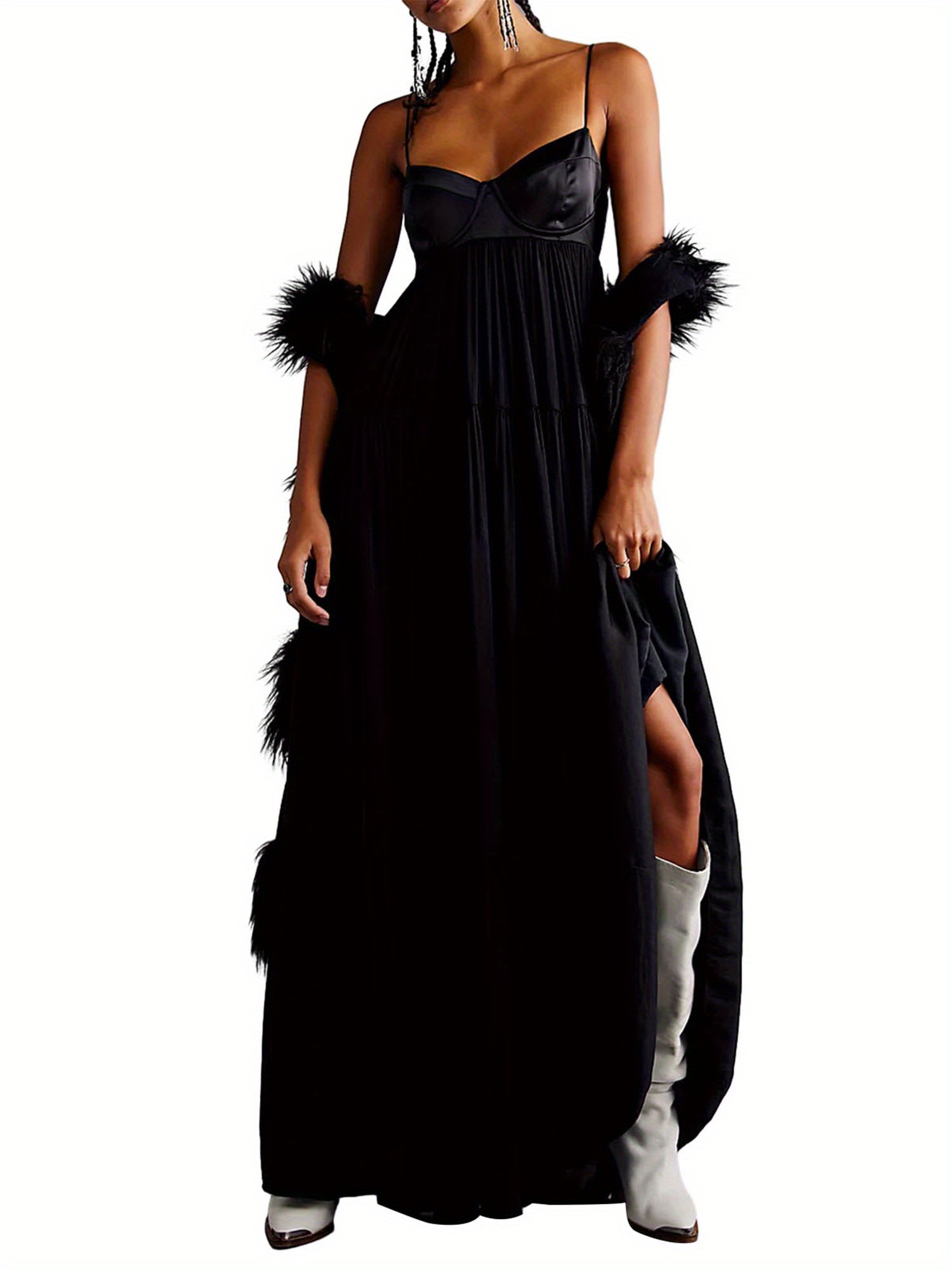 dress code beach casual Spooky Gothic Sunflower Skull A-line Cami-Dres