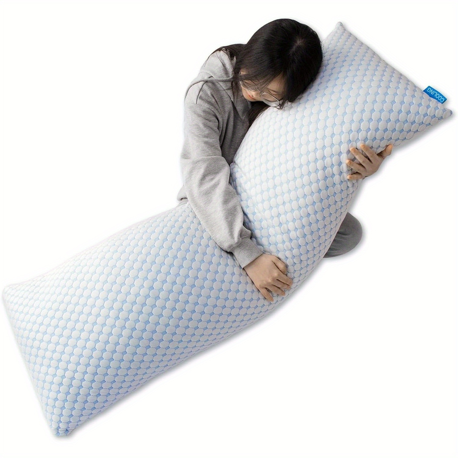 

Oreiller de corps pour adultes - Oreiller de corps en mousse à de , oreillers de lit et rafraîchissants pour dormir Oreiller de corps complet réglable pour latéral Grossesse 20 x 54 pouces