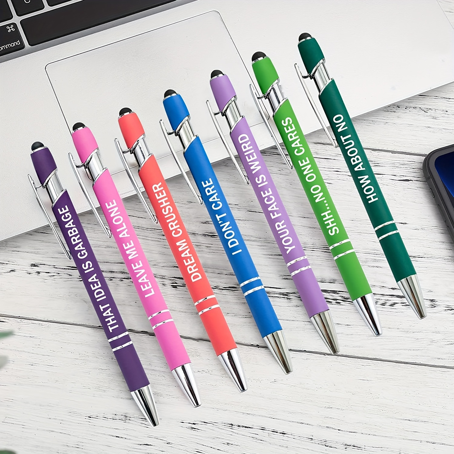 

Motivational Ballpoint Pens With Stylus, Office Motto Stylus, Inspirational Scripture,