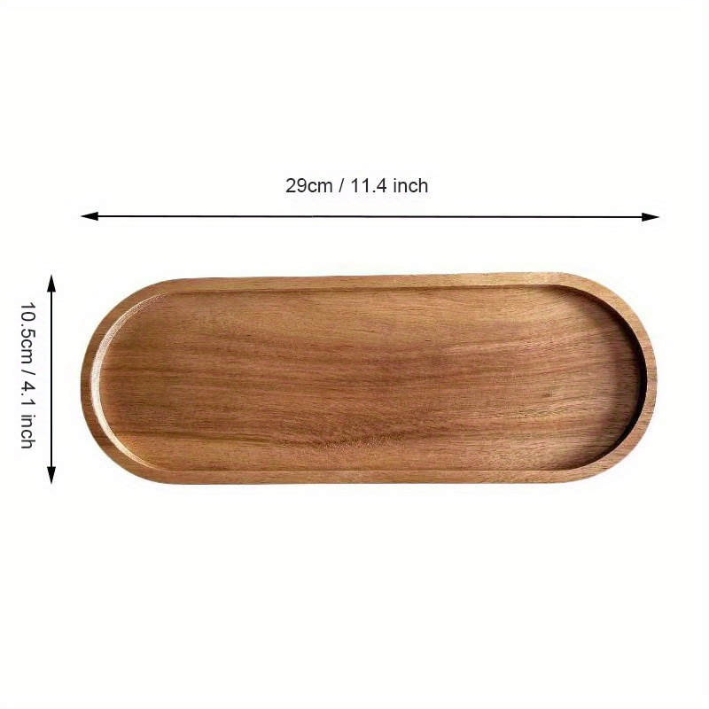 

1 Pcs Tray For Kitchen, Hotel, Cafe And Dining Room Use, Natural Wooden Fruit Dish And For Parties , Tea, Coffee And Serving Tray For Homes And Restaurants