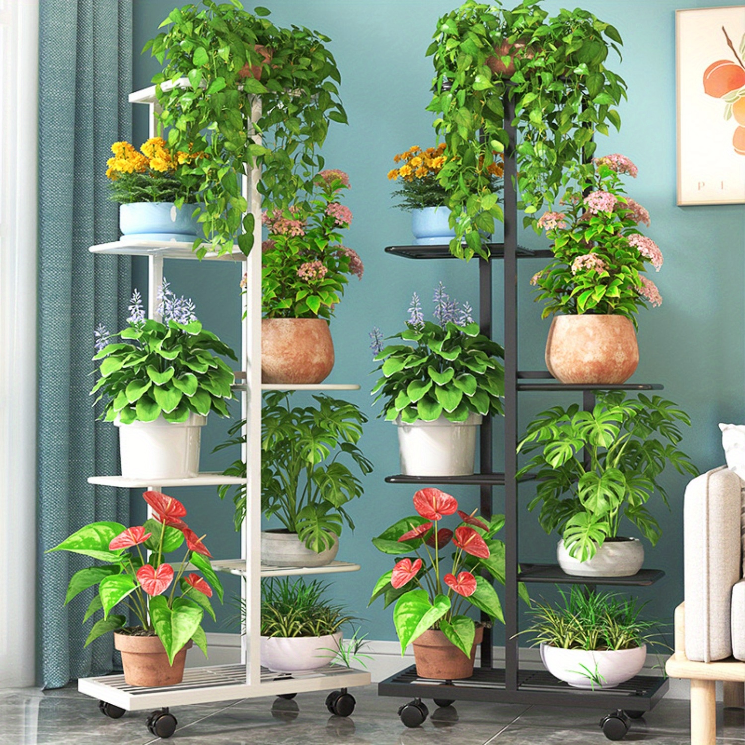 

6- Metal Plant Stand - / , - Display For Decor, - Organizer, /