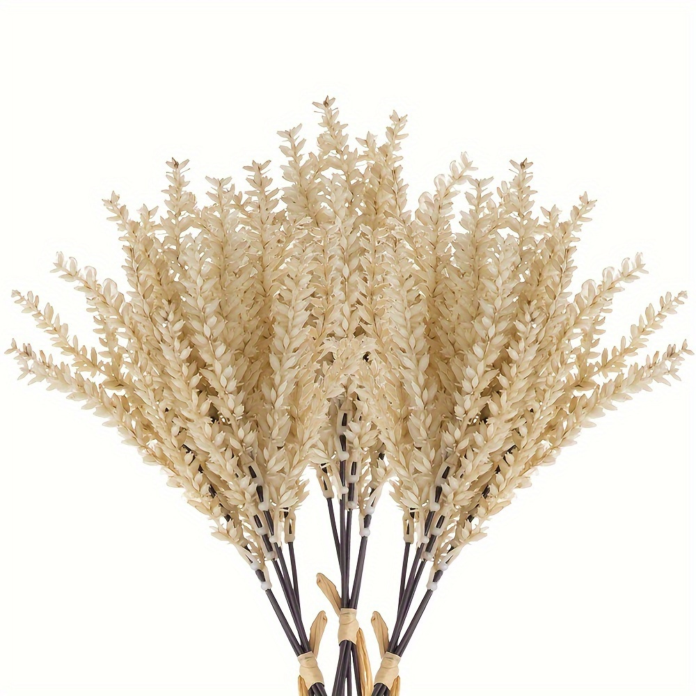 18 Artificial Wheat Flowers Bouquet - Thanksgiving Diy Design , Autumn Family Dining Table Decoration, Wedding Decoration