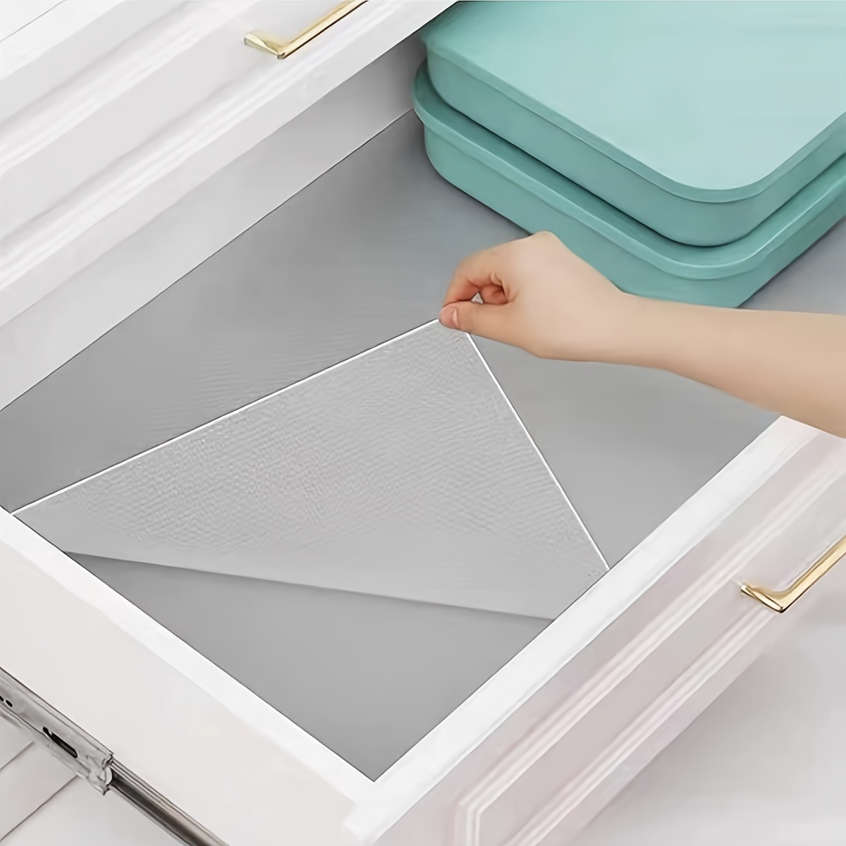 washable waterproof kitchen shelf liner oil resistant   refrigerators cabinets drawers 1 roll details 0