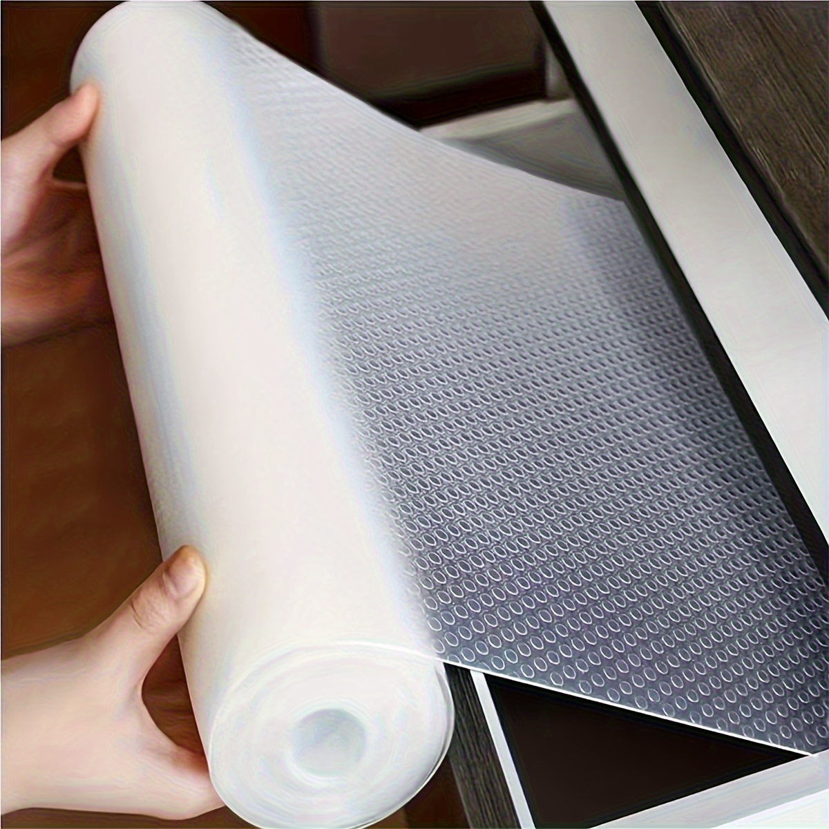 washable waterproof kitchen shelf liner oil resistant   refrigerators cabinets drawers 1 roll details 1