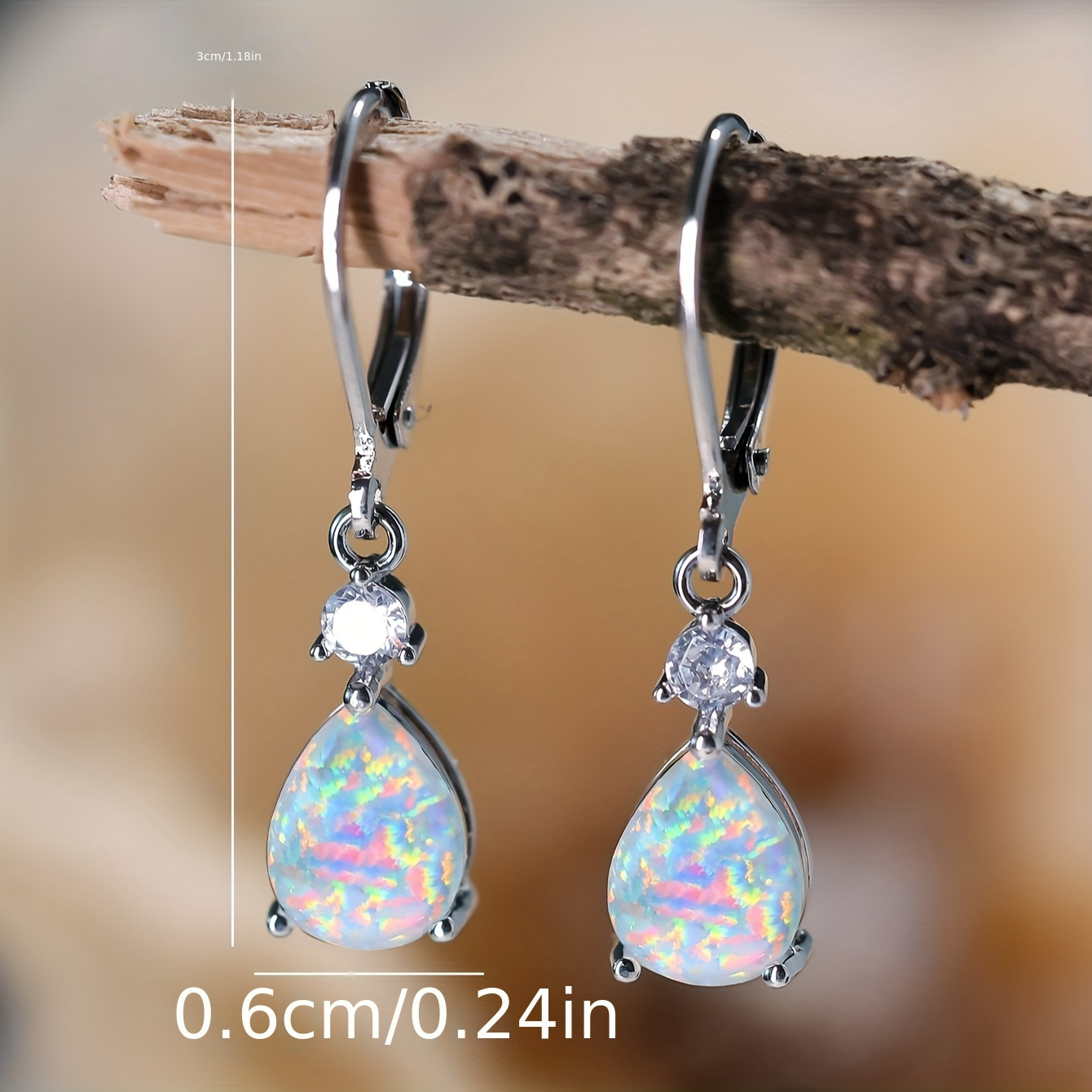 

Elegant S925 Silver Water Drop Earrings With Protein Stone - Hypoallergenic, Suitable For Parties And Gifts, Luxurious Bohemian Style