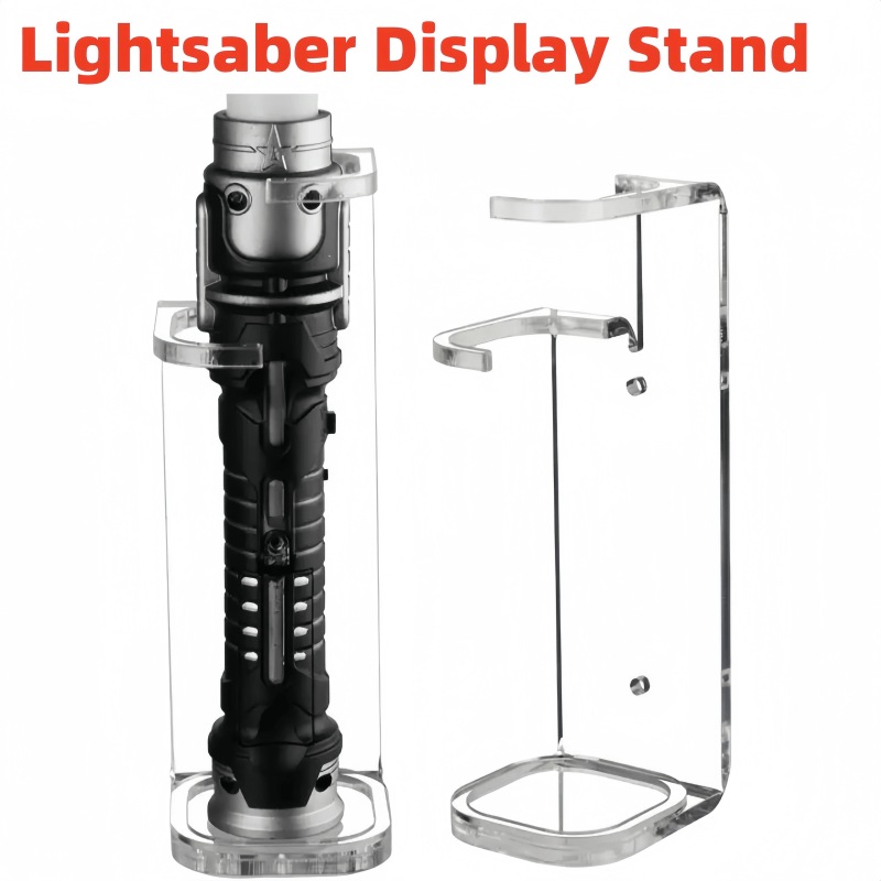 

Acrylic Lightsaber Display Stand, Clear Wall Mount Lightsaber Holder Rack, Compatible With Round Handle Swords And Light Sabers Over 17.8cm In Length