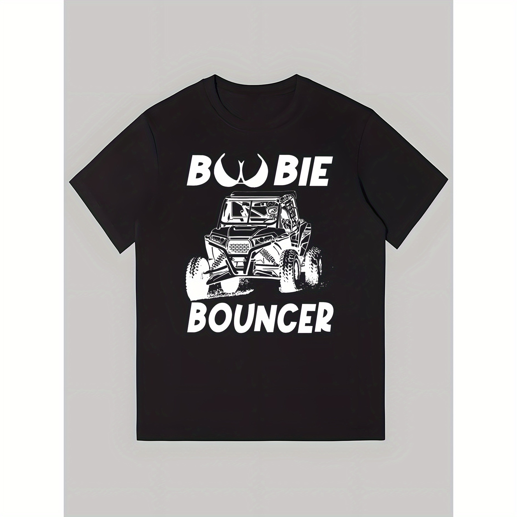 

Men' Bouncer Mudding Utv Off-roading Short Sleeve, Chic Letter Print Design- Perfect For Summer Sports, Casual Wear, And Everyday Styling