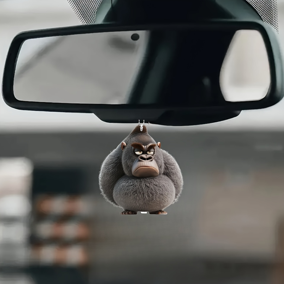 

1pc Cute Gorilla Acrylic Pendant - Multi Functional 2d Charm Pendant, Suitable For Car Mirrors, Bags, And Keychains Gorilla Car Accessories [this Product Is A 2d Plastic Acrylic Material Pendant]