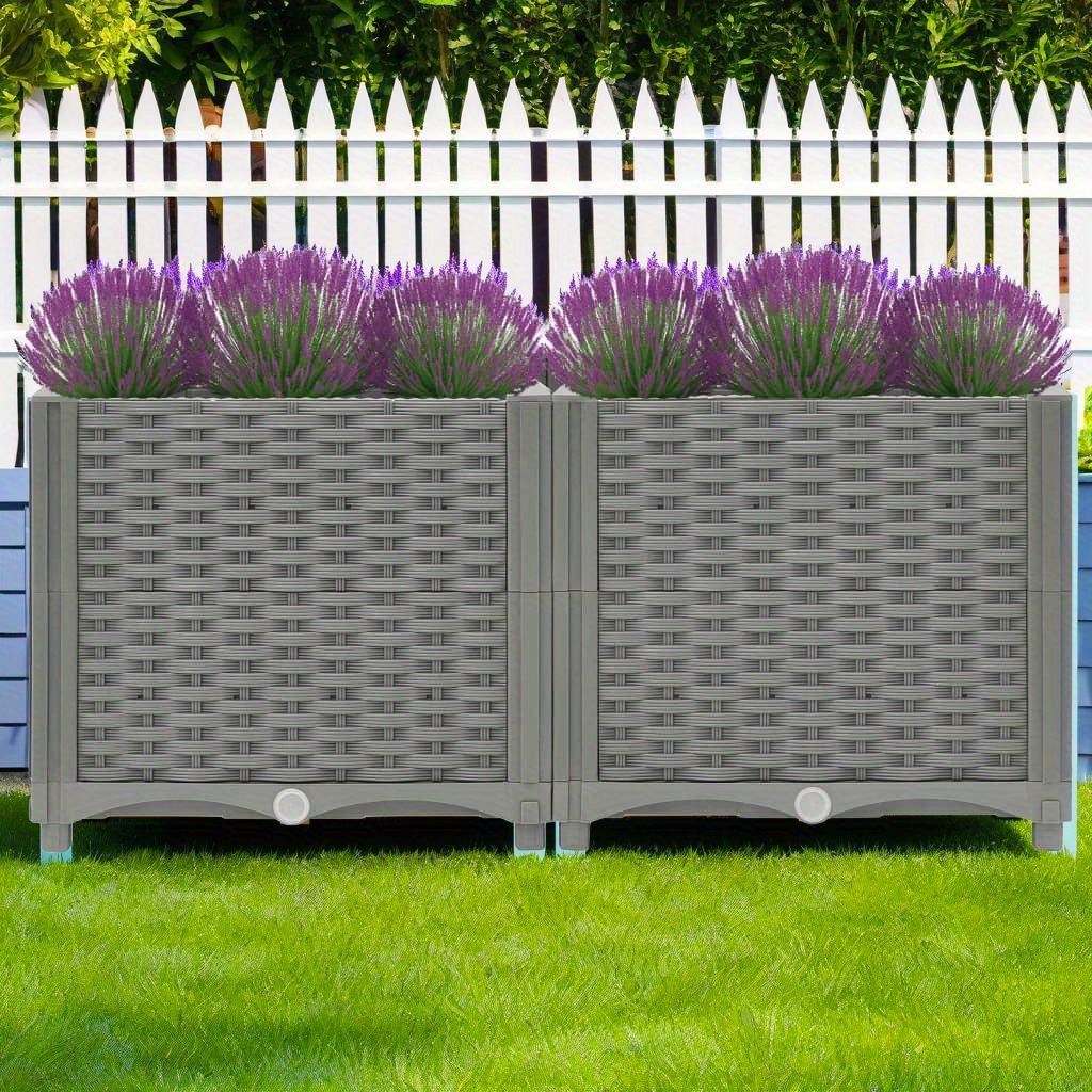 

Stylish Raised Bed Planter 80x48 Cm - Durable Polypropylene For Outdoor Flower Pots And Vegetables - Perfect Addition To Your Garden Furniture