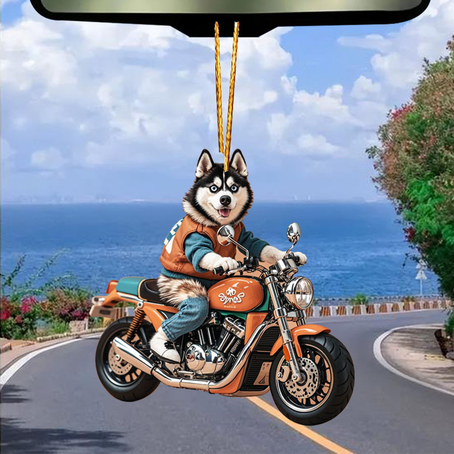 

On Hanging - 2d Decorative Pendant For Car And Christmas Tree , Novelty Dog - 1