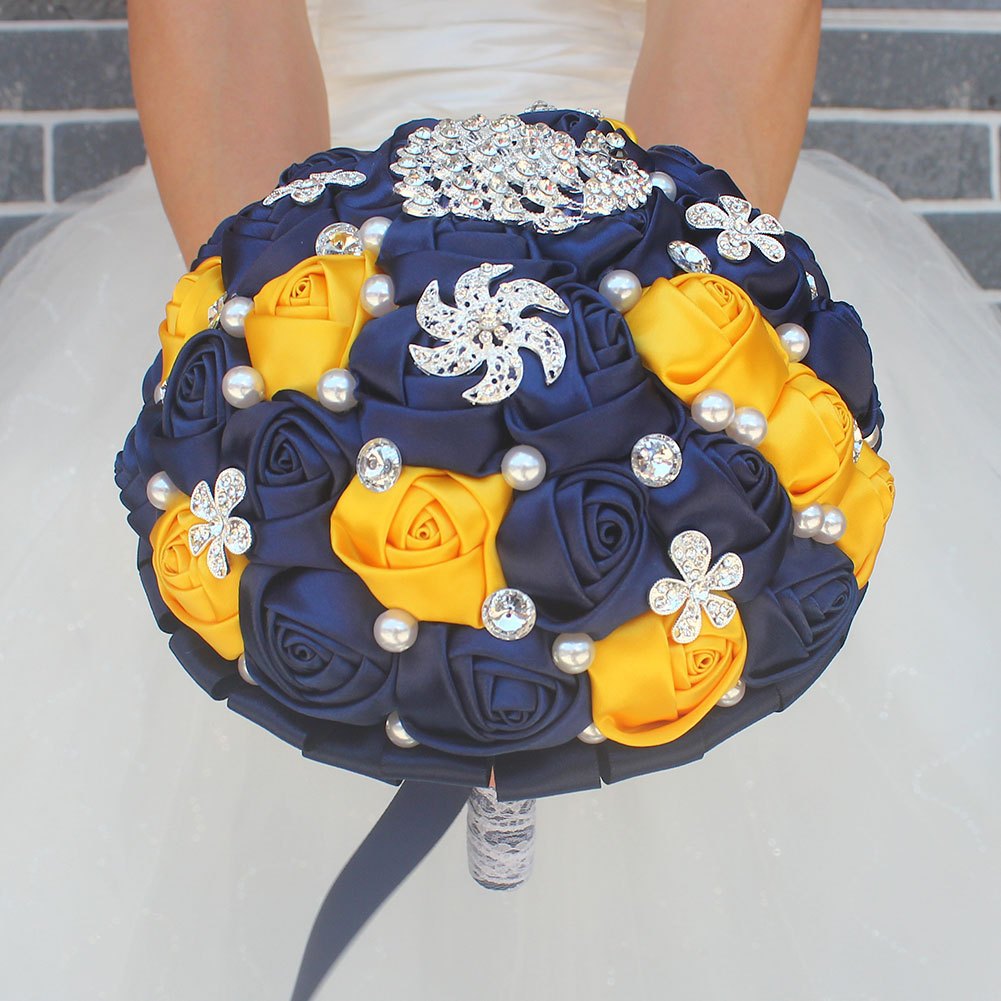     peyonk bilan to'y buketi, qo'lda ishlangan polyester va spandeks bilan bezatilgan, nafis to'y aksessuari tafsilotlari 9
